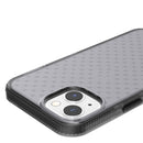 Grid Pattern Shockproof Transparent TPU Phone Case For iPhone 13 mini(Black)