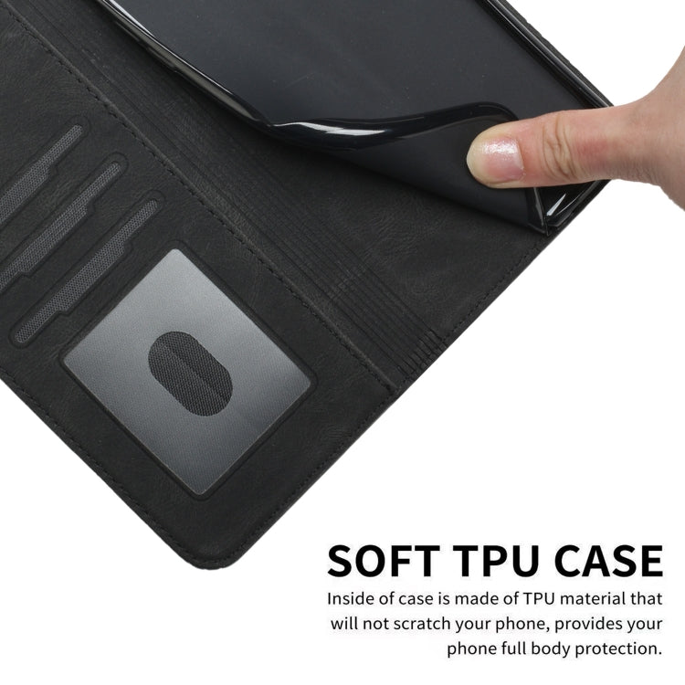 Cubic Skin Feel Flip Leather Phone Case For OnePlus 8 Pro(Black)