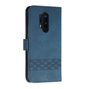 Cubic Skin Feel Flip Leather Phone Case For OnePlus 8 Pro(Blue)