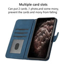 Cubic Skin Feel Flip Leather Phone Case For OnePlus 8 Pro(Blue)