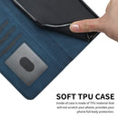 Cubic Skin Feel Flip Leather Phone Case For OnePlus 8 Pro(Blue)