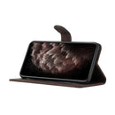 Cubic Skin Feel Flip Leather Phone Case For OnePlus 8 Pro(Brown)