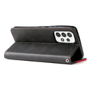 For Samsung Galaxy A53 5G Stitching-Color Flip Leather Phone Case with Holder(Red)