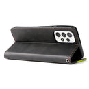 For Samsung Galaxy A53 5G Stitching-Color Flip Leather Phone Case with Holder(Green)