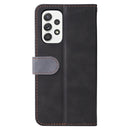For Samsung Galaxy A53 5G Stitching-Color Flip Leather Phone Case with Holder(Grey)