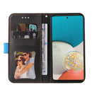 For Samsung Galaxy A53 5G Stitching-Color Flip Leather Phone Case with Holder(Blue)