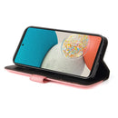 For Samsung Galaxy A53 5G Stitching-Color Flip Leather Phone Case with Holder(Pink)