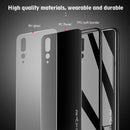 For Huawei P20 Pro Texture Gradient Glass Protective Case(Black)