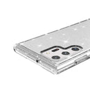 For Samsung Galaxy S22 Ultra 5G Shockproof Terminator Style Glitter Powder Protective Phone Case(White)