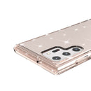 For Samsung Galaxy S22 Ultra 5G Shockproof Terminator Style Glitter Powder Protective Phone Case(Gold)