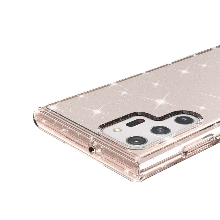 For Samsung Galaxy S22 Ultra 5G Shockproof Terminator Style Glitter Powder Protective Phone Case(Gold)