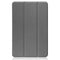 For Nokia T20 Three-folding Holder Custer Texture Leather Tablet Case(Grey)
