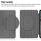 For Nokia T20 Three-folding Holder Custer Texture Leather Tablet Case(Grey)