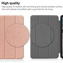 For Nokia T20 Three-folding Holder Custer Texture Leather Tablet Case(Rose Gold)