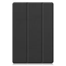 For Samsung Galaxy Tab A8 2021 Three-folding Holder Custer Texture Leather Tablet Case(Black)