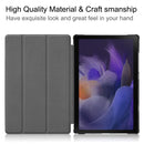 For Samsung Galaxy Tab A8 2021 Three-folding Holder Custer Texture Leather Tablet Case(Wine Red)