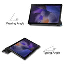 For Samsung Galaxy Tab A8 2021 Painted Leather Tablet Case with 3-Fold Holder(Graffiti)