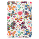 For Samsung Galaxy Tab A8 2021 Painted Leather Tablet Case with 3-Fold Holder(Color Butterfly)