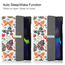 For Samsung Galaxy Tab A8 2021 Painted Leather Tablet Case with 3-Fold Holder(Color Butterfly)