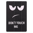 For Samsung Galaxy Tab A8 2021 Painted Leather Tablet Case with 3-Fold Holder(Big Eye Me)