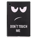 For Samsung Galaxy Tab A8 2021 Painted Leather Tablet Case with 3-Fold Holder(Big Eye Me)