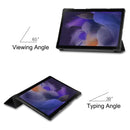 For Samsung Galaxy Tab A8 2021 Painted Leather Tablet Case with 3-Fold Holder(Big Eye Me)