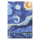 For Samsung Galaxy Tab A8 2021 Painted Leather Tablet Case with 3-Fold Holder(Starry Sky)