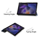 For Samsung Galaxy Tab A8 2021 Painted Leather Tablet Case with 3-Fold Holder(Starry Sky)