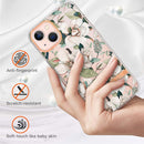 Flowers and Plants Series IMD TPU Phone Case For iPhone 13(Green Gardenia)