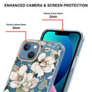 Flowers and Plants Series IMD TPU Phone Case For iPhone 13(Green Gardenia)
