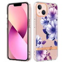 Flowers and Plants Series IMD TPU Phone Case For iPhone 13(Purple Begonia)