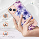 Flowers and Plants Series IMD TPU Phone Case For iPhone 13(Purple Begonia)