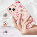Flowers and Plants Series IMD TPU Phone Case For iPhone 13(Pink Gardenia)