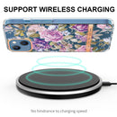 Flowers and Plants Series IMD TPU Phone Case For iPhone 13(Purple Peony)