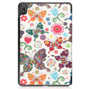 For Nokia T20 Painted Leather Tablet Case with 3-Fold Holder(Color Butterfly)