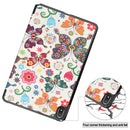 For Nokia T20 Painted Leather Tablet Case with 3-Fold Holder(Color Butterfly)