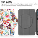 For Nokia T20 Painted Leather Tablet Case with 3-Fold Holder(Color Butterfly)