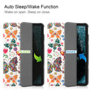 For Nokia T20 Painted Leather Tablet Case with 3-Fold Holder(Color Butterfly)