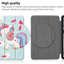 For Nokia T20 Painted Leather Tablet Case with 3-Fold Holder(Unicorn)
