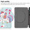 For Nokia T20 Painted Leather Tablet Case with 3-Fold Holder(Unicorn)