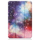 For Nokia T20 Painted Leather Tablet Case with 3-Fold Holder(Milky Way)