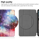 For Nokia T20 Painted Leather Tablet Case with 3-Fold Holder(Milky Way)