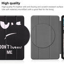 For Nokia T20 Painted Leather Tablet Case with 3-Fold Holder(Big Eye Me)