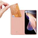 For Xiaomi Redmi Note 11 Pro / Redmi Note 11 Pro+ DUX DUCIS Skin Pro Series Shockproof Horizontal Flip Leather Phone Case(Rose Gold)