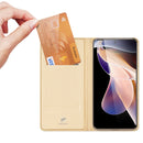 For Xiaomi Redmi Note 11 Pro / Redmi Note 11 Pro+ DUX DUCIS Skin Pro Series Shockproof Horizontal Flip Leather Phone Case(Gold)