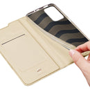 For Xiaomi Redmi Note 11 Pro / Redmi Note 11 Pro+ DUX DUCIS Skin Pro Series Shockproof Horizontal Flip Leather Phone Case(Gold)