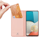 For Samsung Galaxy A53 5G DUX DUCIS Skin Pro Series Shockproof Horizontal Flip Leather Phone Case(Rose Gold)