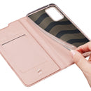 For Samsung Galaxy A53 5G DUX DUCIS Skin Pro Series Shockproof Horizontal Flip Leather Phone Case(Rose Gold)