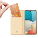 For Samsung Galaxy A53 5G DUX DUCIS Skin Pro Series Shockproof Horizontal Flip Leather Phone Case(Gold)