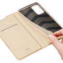 For Samsung Galaxy A53 5G DUX DUCIS Skin Pro Series Shockproof Horizontal Flip Leather Phone Case(Gold)